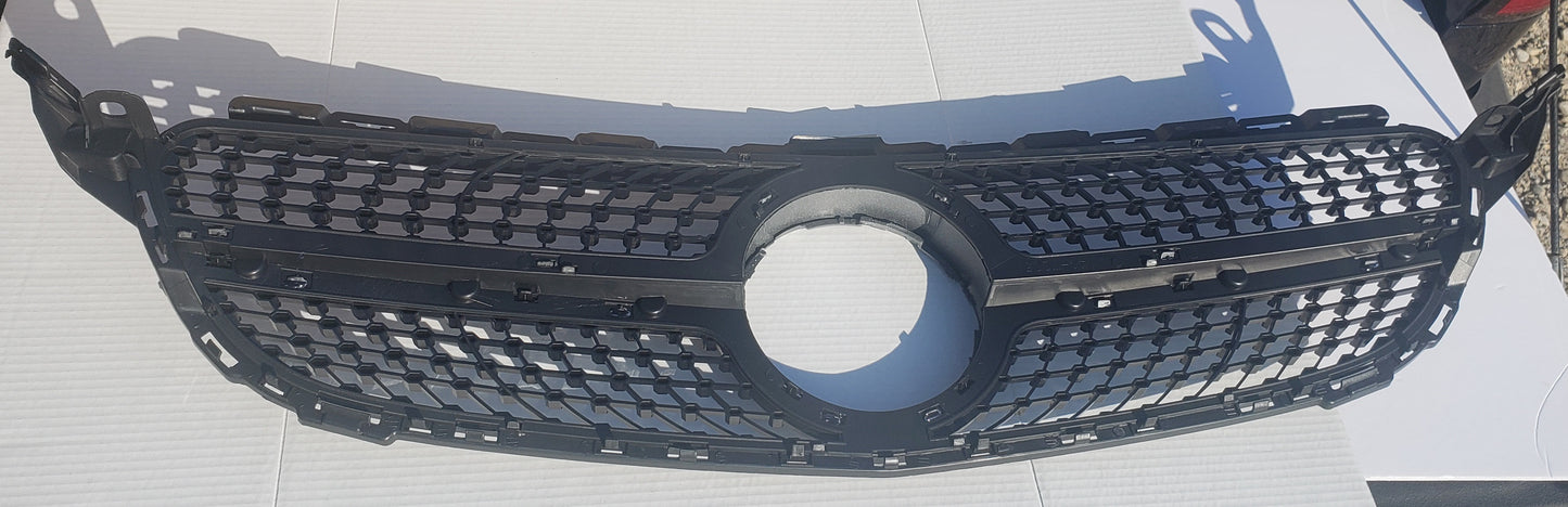 2019-2021 Mercedes Benz W205 C-Class C63 Diamond Style Grille Without Camera Hole, Exclude C63 AMG