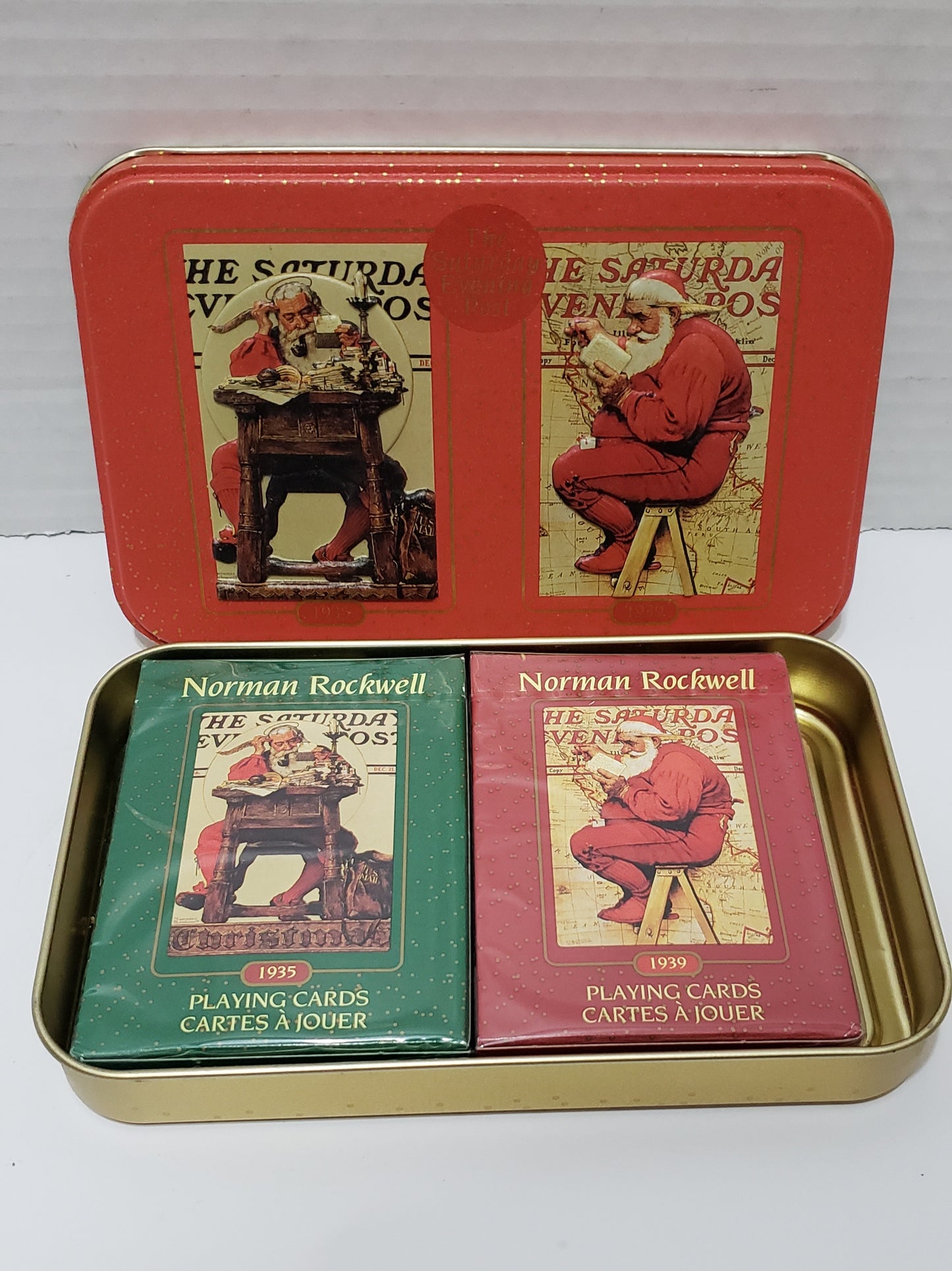 Norman Rockwell Saturday Evening Post Christmas Playing Cards, Limited Edition - 1998