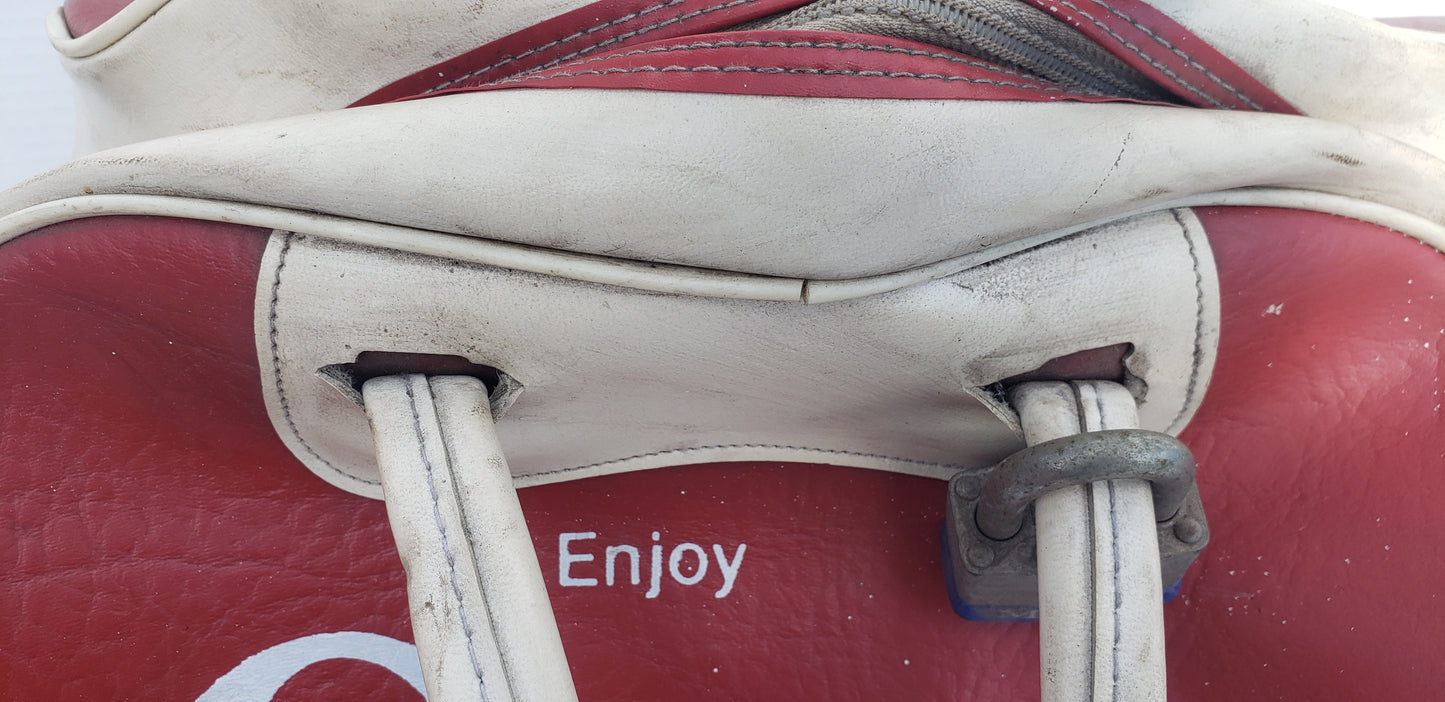 Sac de voyage en cuir vintage Enjoy Coke