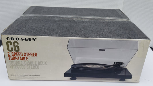 Crosley C6 2-Speed Stereo Turntable - Black