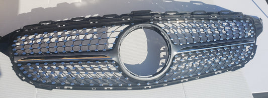 2019-2021 Mercedes Benz W205 C-Class C63 Diamond Style Grille Without Camera Hole, Exclude C63 AMG