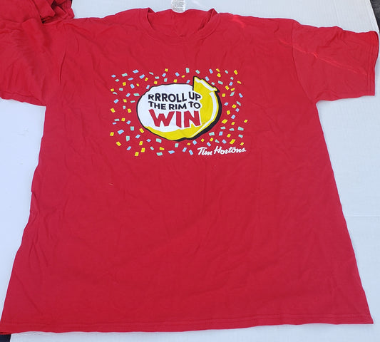 Tim Hortons Rrroll Up The Rim To Win T-Shirt - Large