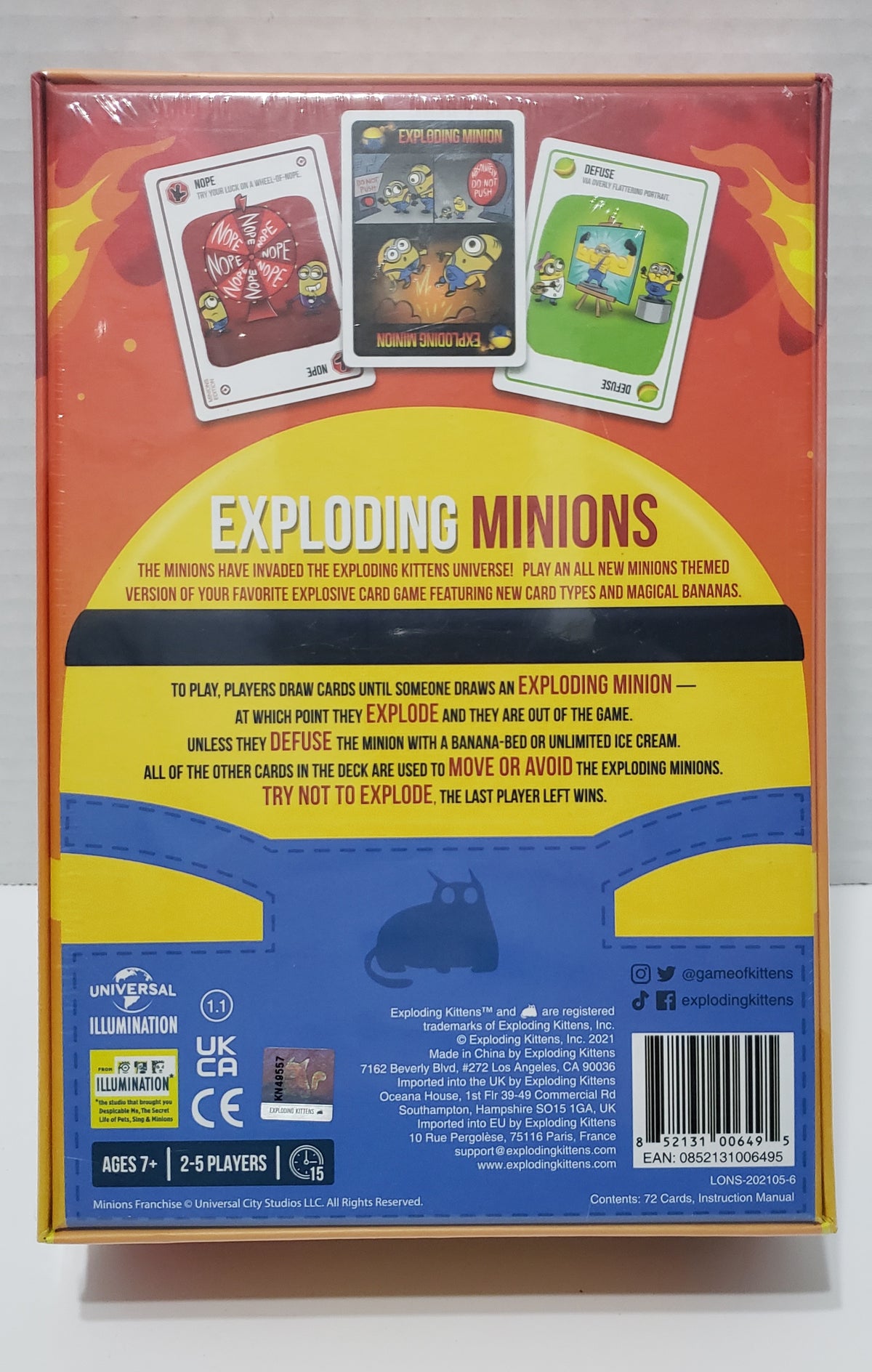 Exploding Minions Instructions Exploding Minions Card Game – Heinrichs Co.