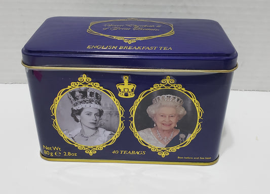 New English Teas Queen Elizabeth II Tea Tin English Breakfast Teabags