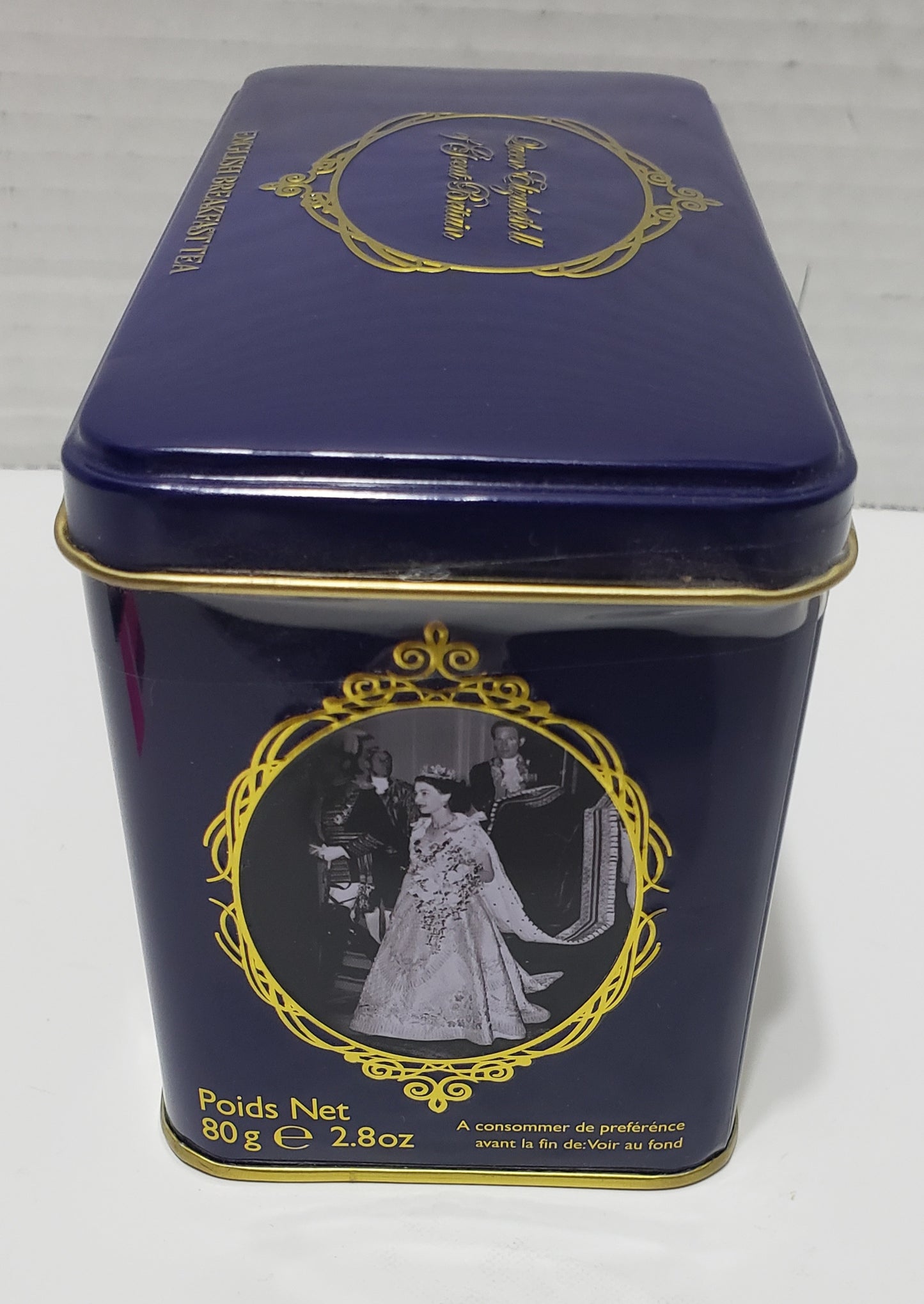 New English Teas Queen Elizabeth II Tea Tin English Breakfast Teabags