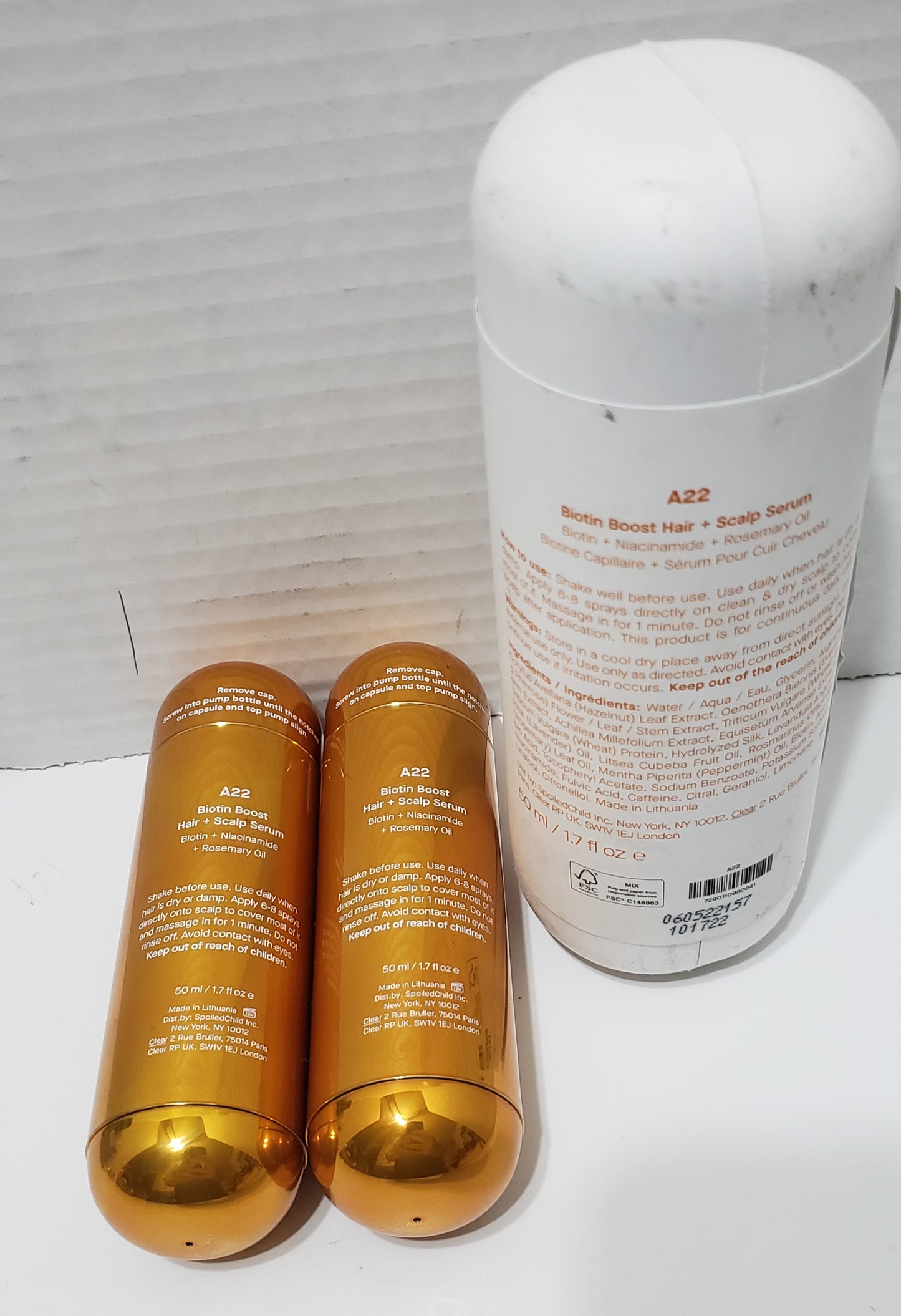 Coffret Sérum Cheveux + Cuir Chevelu Biotine A22 de Spoiled Child