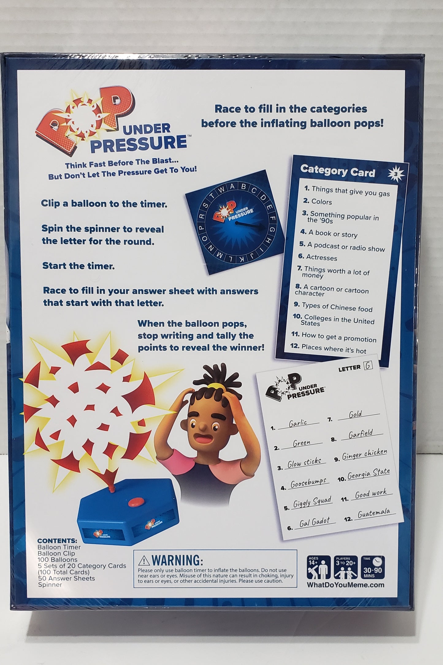 Pop Under Pressure - A Game of Categories, But with A Blast!