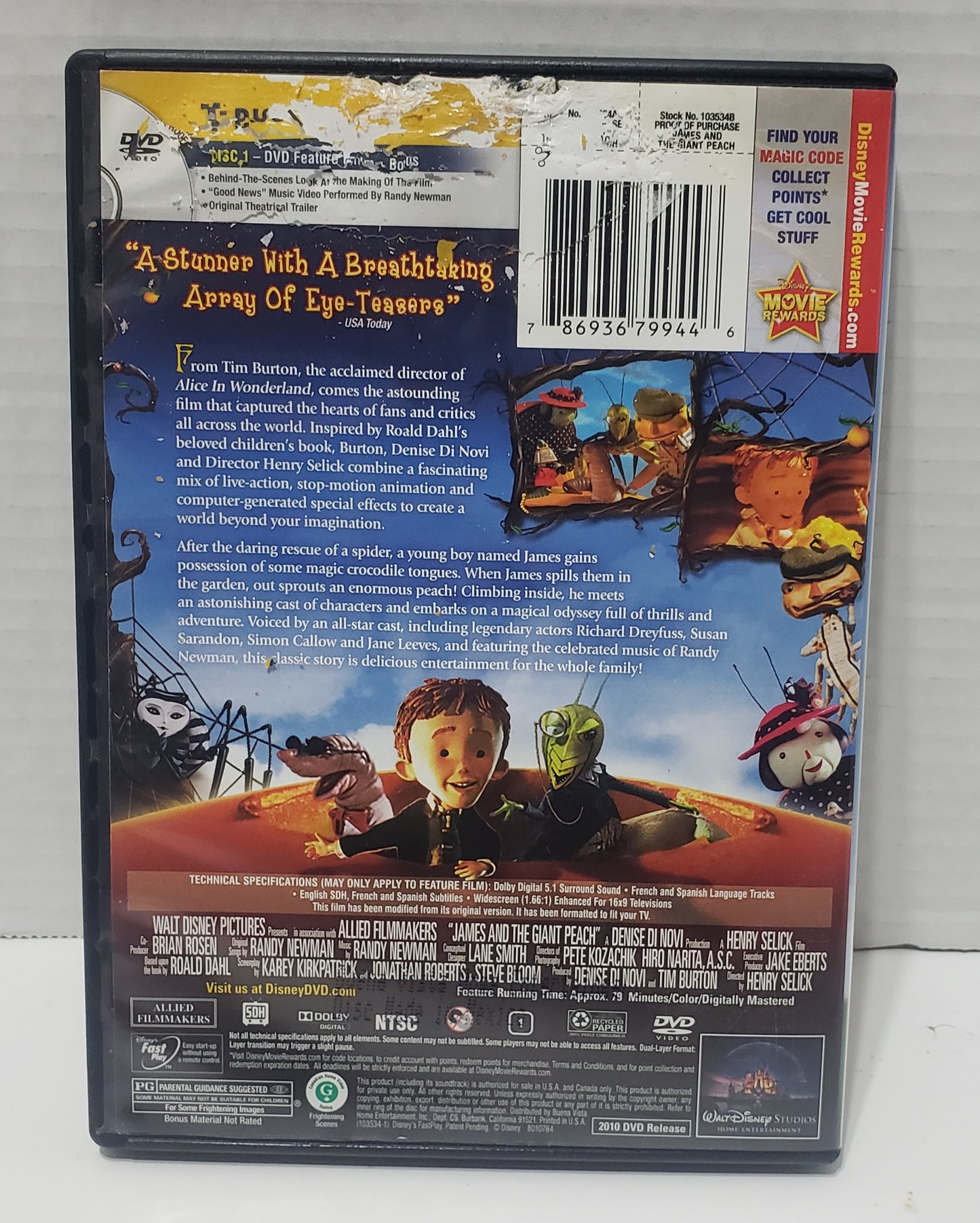 James And The Giant Peach - DVD