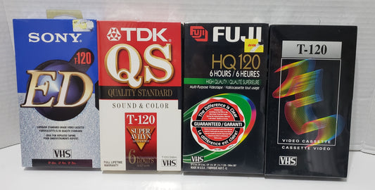 VHS Blank Video Tapes - 4 Pack