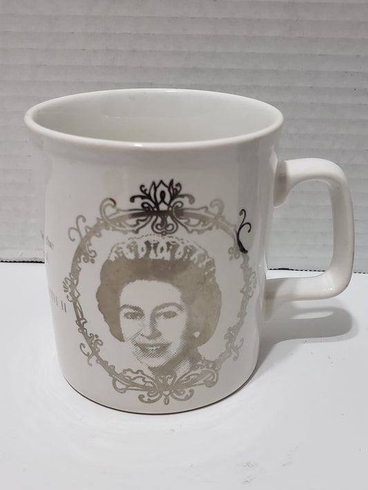 Queen Elizabeth II Commemorate Jubilee Mug, 1977, Used