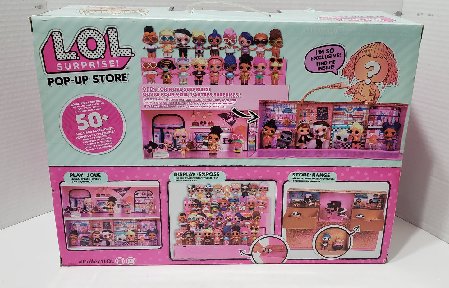 L.O.L. Surprise Pop-Up Store Display & Play with 1 Exclusive Doll - RARE