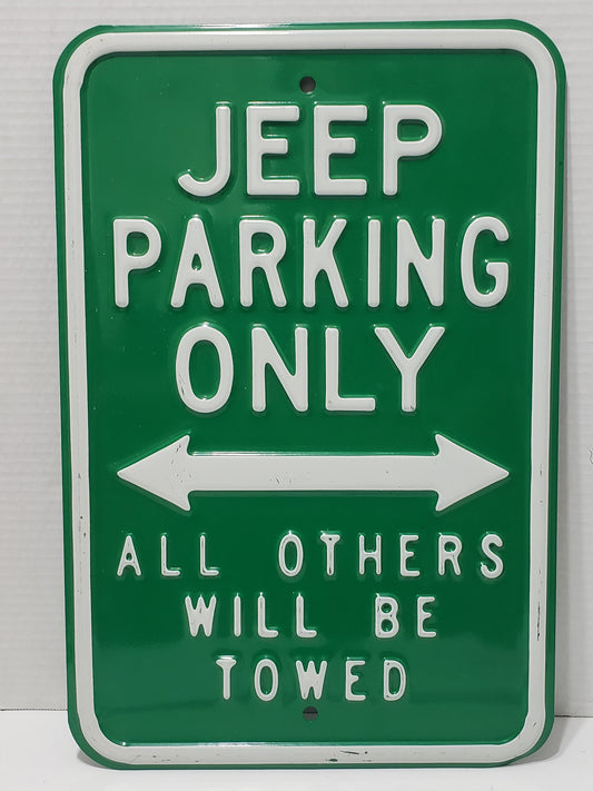 Jeep Parking Only Sign - Metal