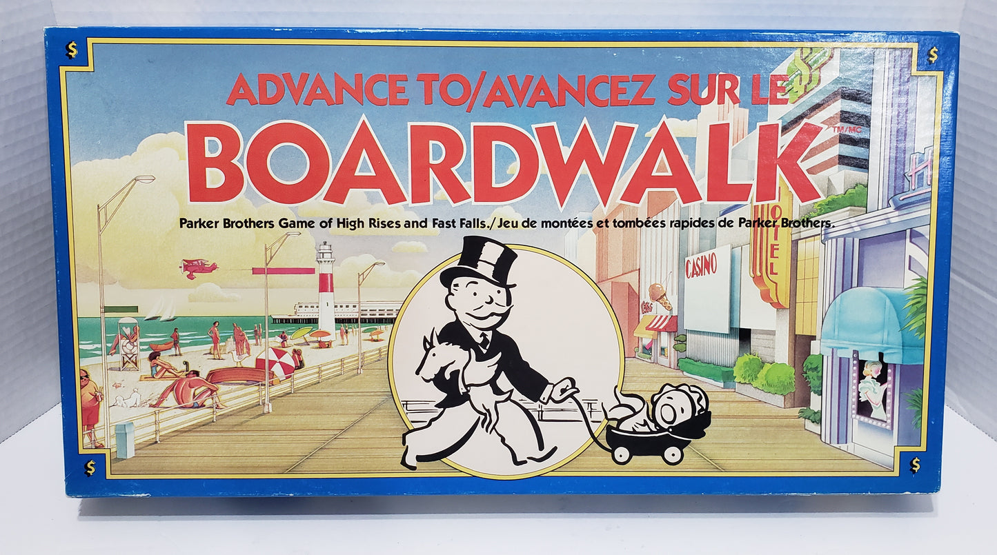 Advance To Boardwalk Board Game - Vintage 1985