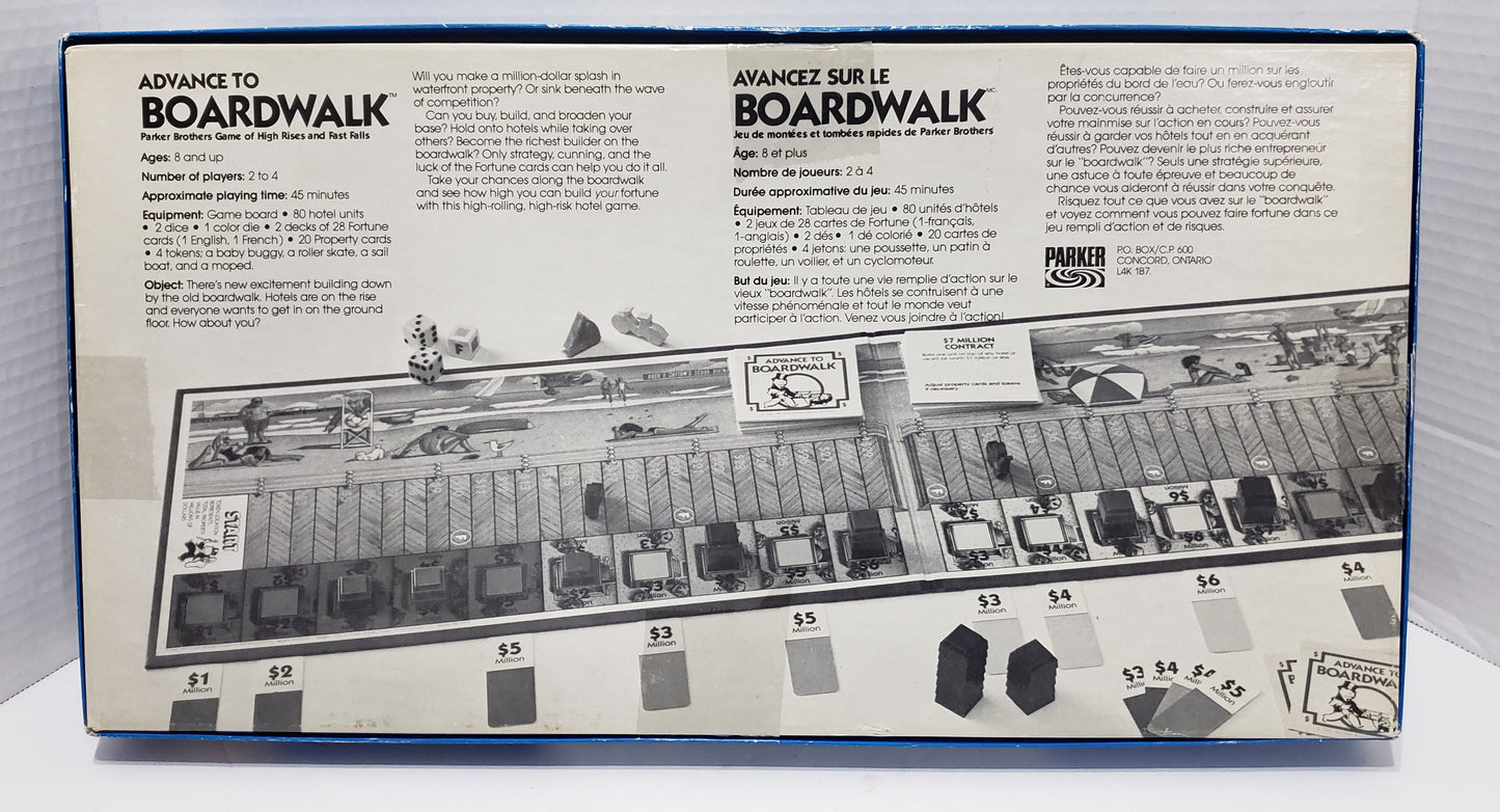Advance To Boardwalk Board Game - Vintage 1985