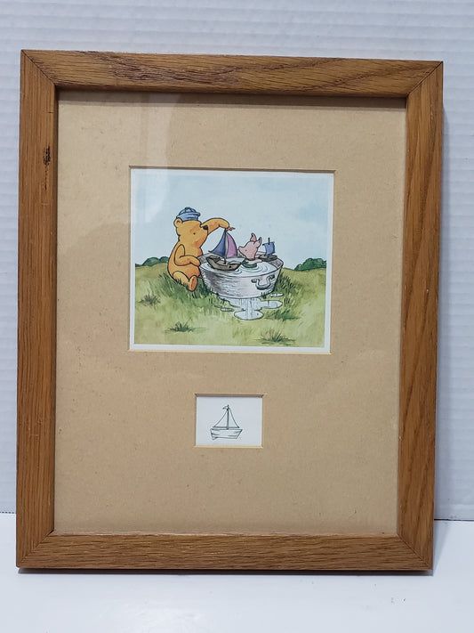 Lijue Collection Pooh & Piglet Framed Print