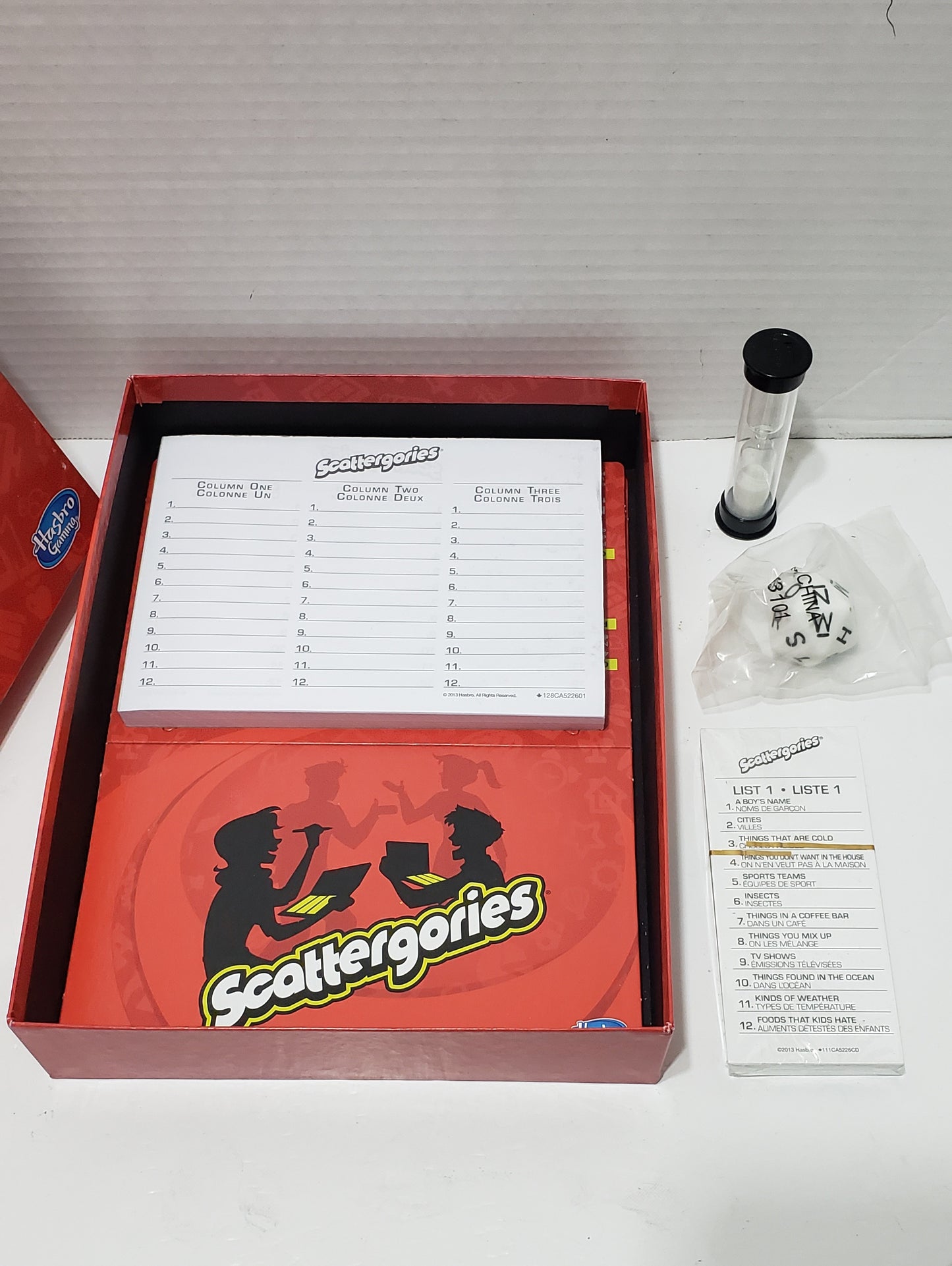 Scattergories Categories Game - 2013