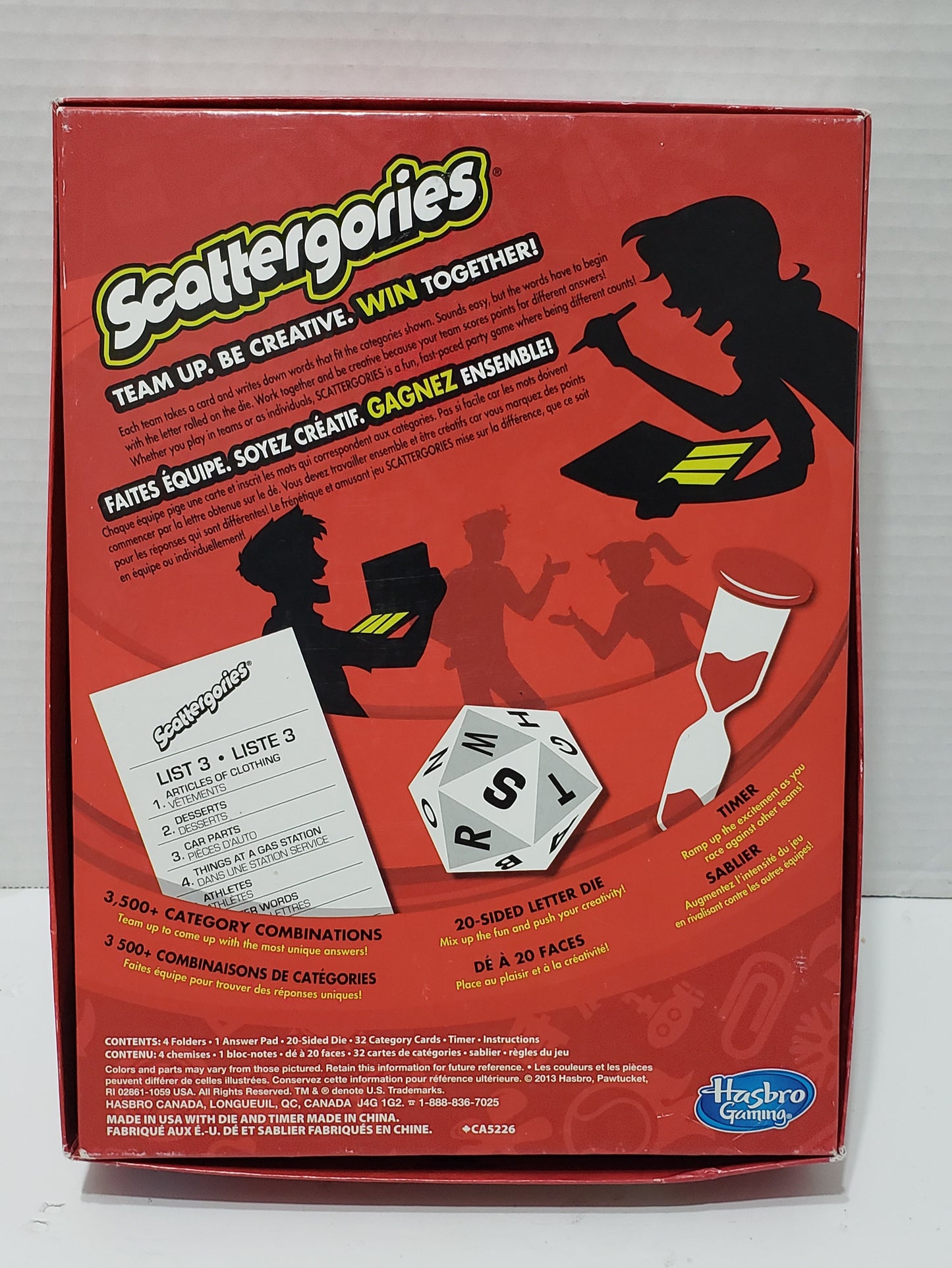 Scattergories Categories Game - 2013