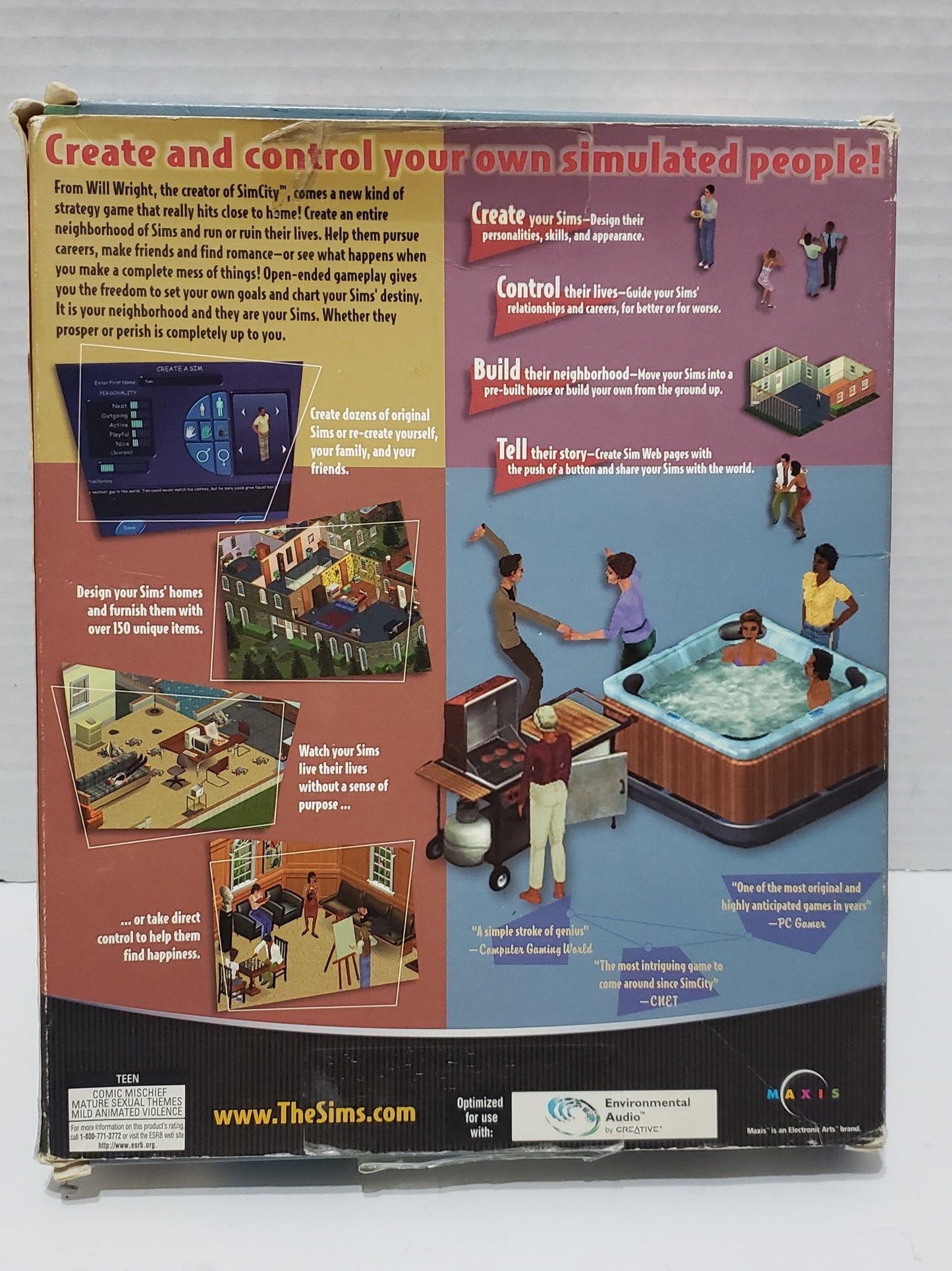 The Sims, Big Box Game, Complete - PC