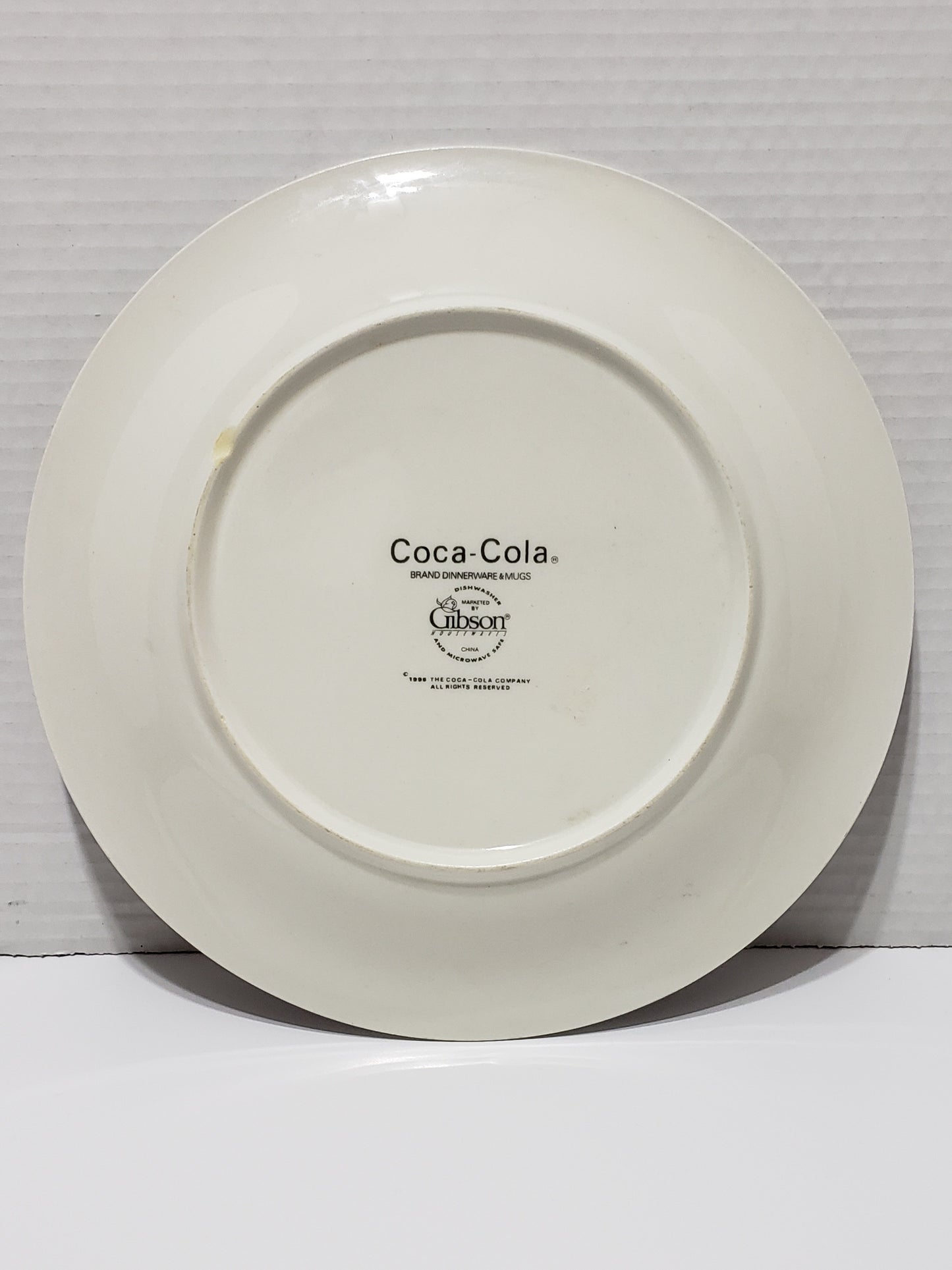 Coca-Cola Dinner Plate, Red/White/Black Checkered - Vintage 1996