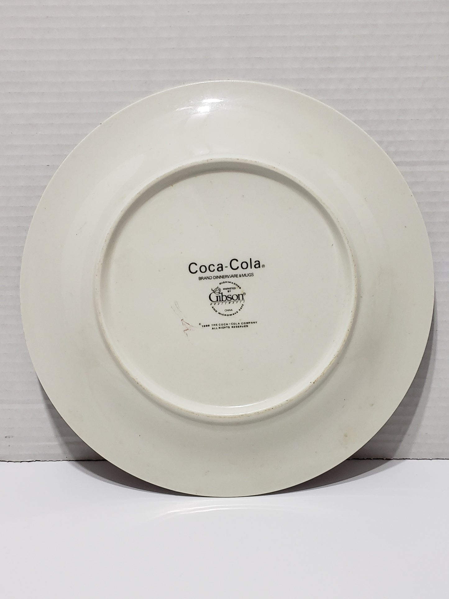 Coca-Cola Dinner Plate, Red/White - Vintage 1996