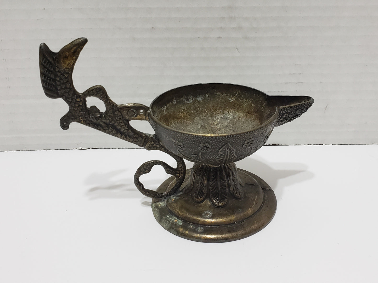 Antique Brass Oil Lamp/Incense Holder/Decanter/Candle Holder - 1950s