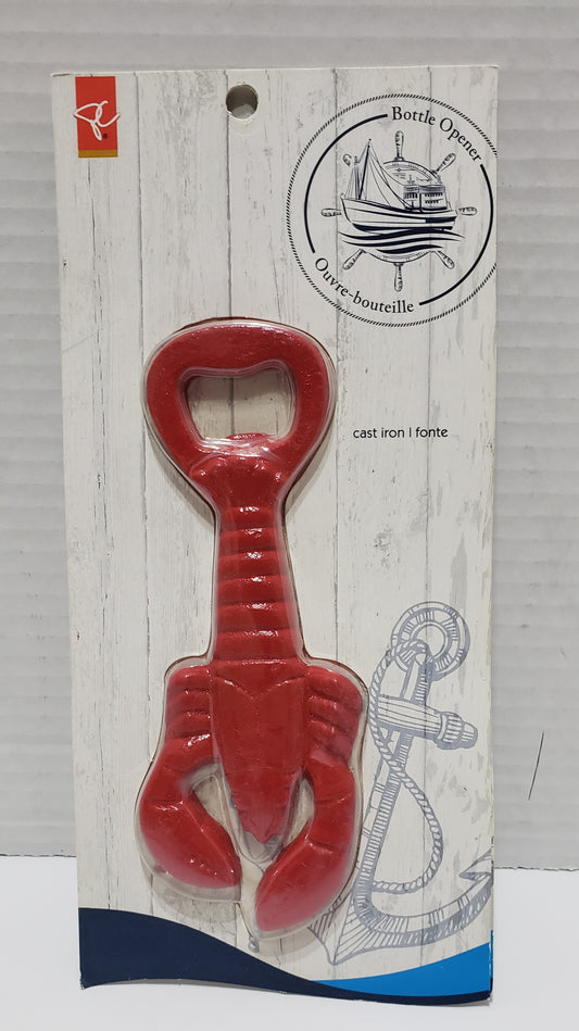 PC Lobster Bottle Opener, Cast Iron - Red