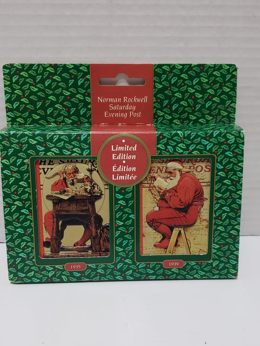 Norman Rockwell Saturday Evening Post Christmas Playing Cards, Limited Edition - 1998