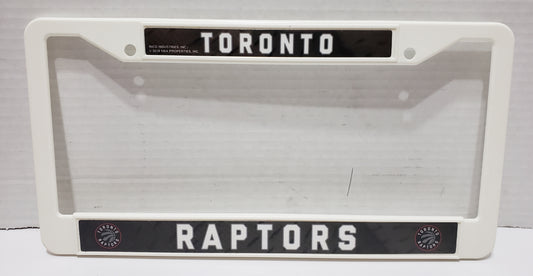 Toronto Raptors License Plate Frames, White, Authentic NBA