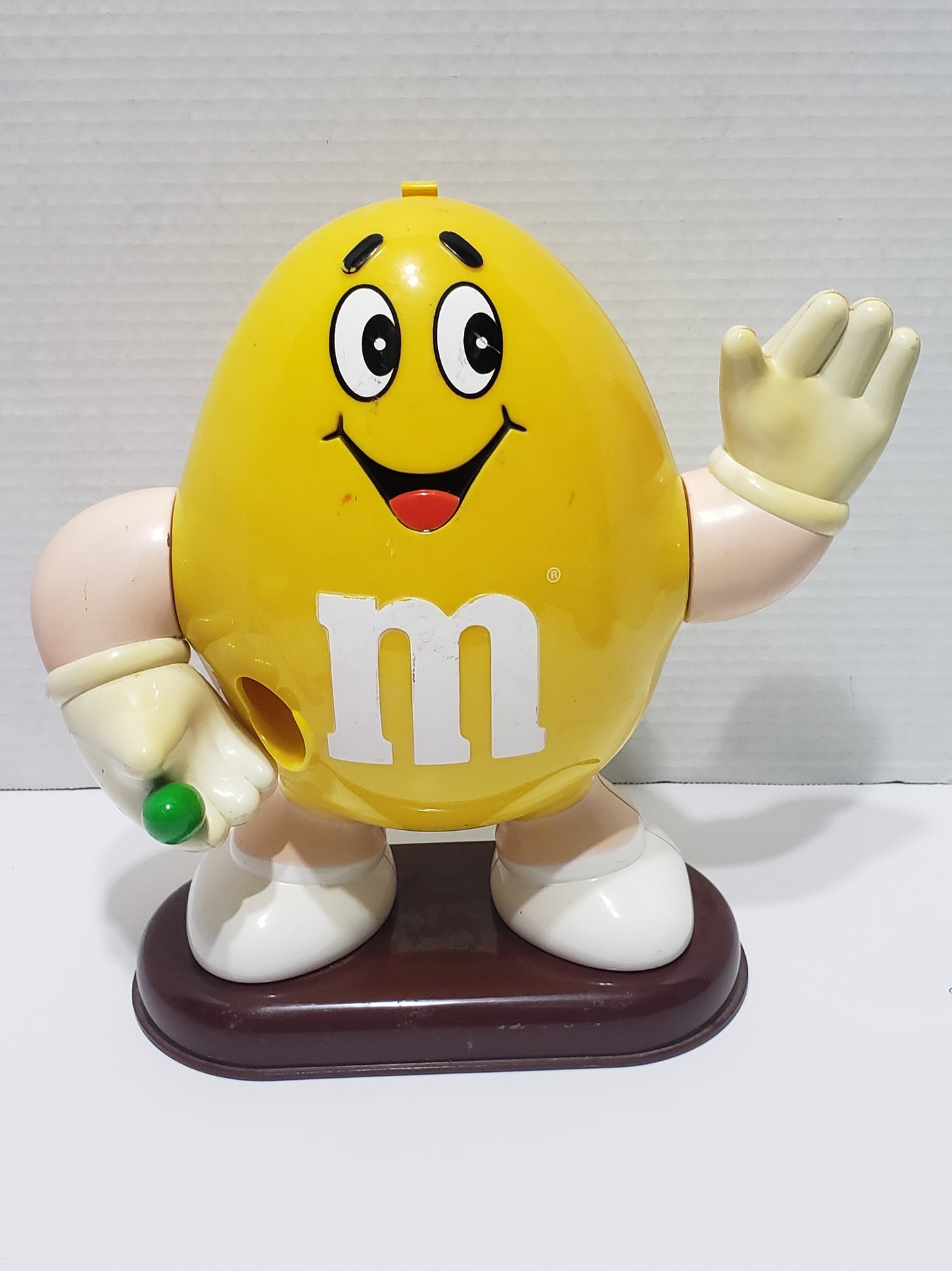 M&M Candy Dispenser, Yellow, Vintage 1991