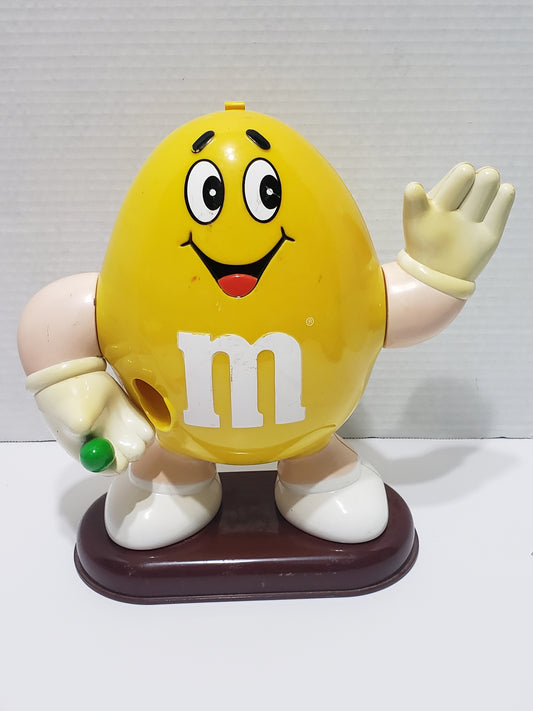M&M Candy Dispenser, Yellow, Vintage 1991