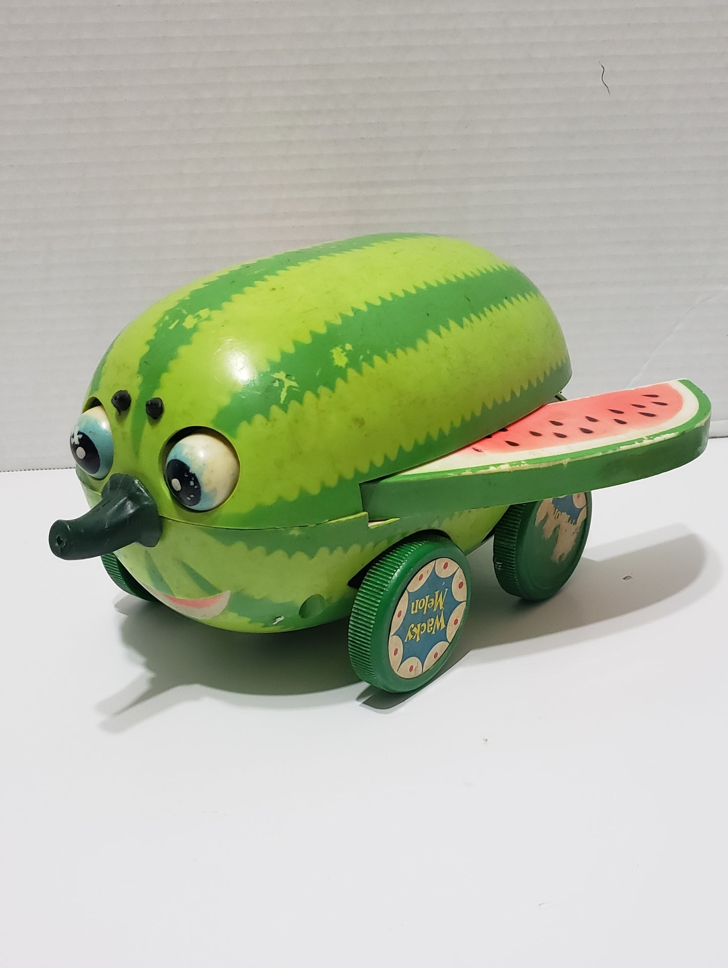 Cragstan Wacky Melon Pull Toy, Vintage 1960s - RARE