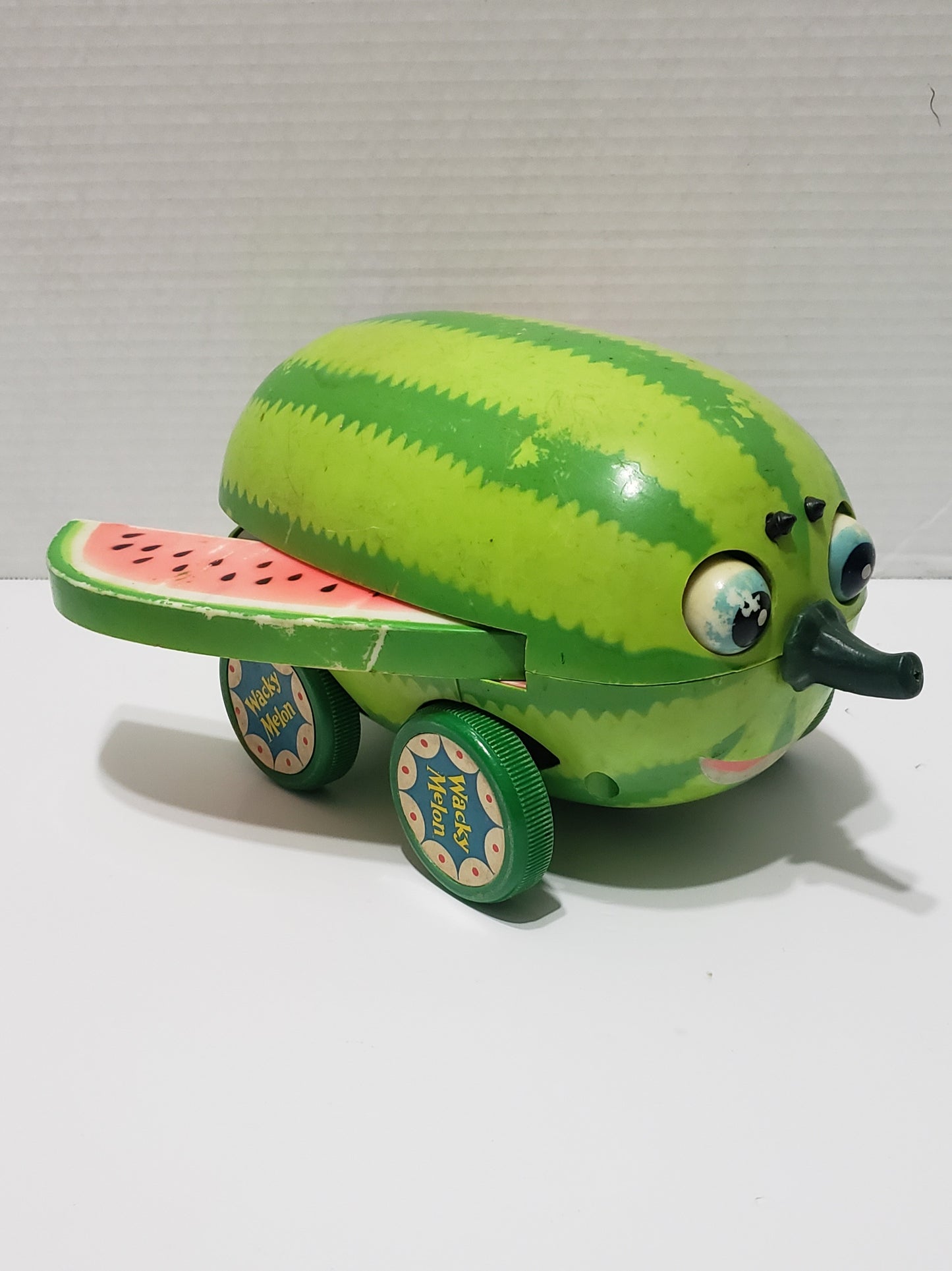 Cragstan Wacky Melon Pull Toy, Vintage 1960s - RARE