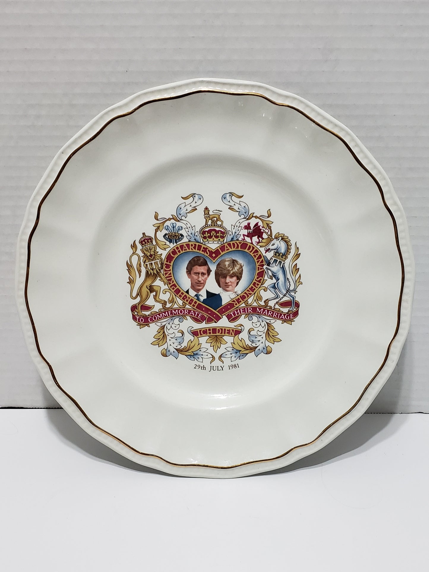 Prince Charles & Princess Diana Plate, Enoch Wedgwood - 10"
