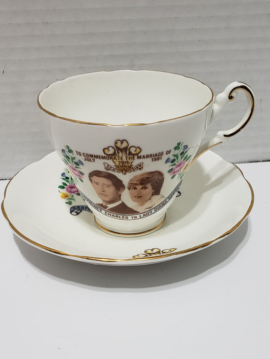 Prince Charles & Princess Diana Marriage Cup & Saucer, Vintage 1981