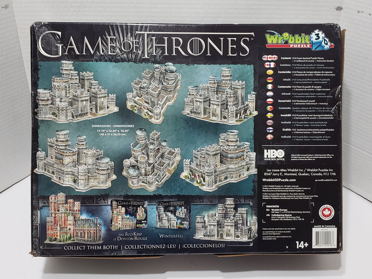 Game Of Thrones: Winterfell - 3D Puzzle