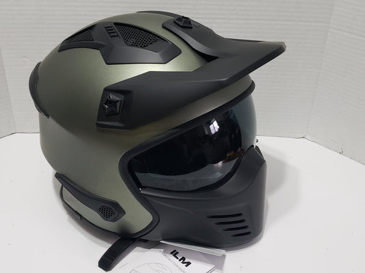ILM Motorcycle Hemet, ILM-726X - Midnight Green - Size: Medium