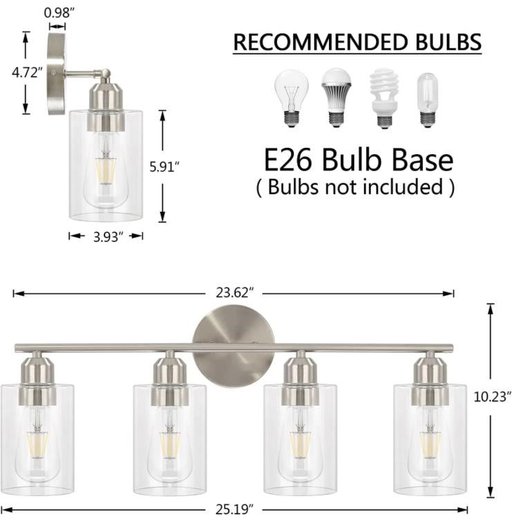 Luupyia Bathroom Vanity Light